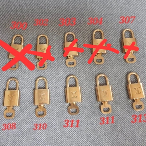Authentic Louis Vuitton gold brass Padlock and key ,made in France - Picture 1 of 14